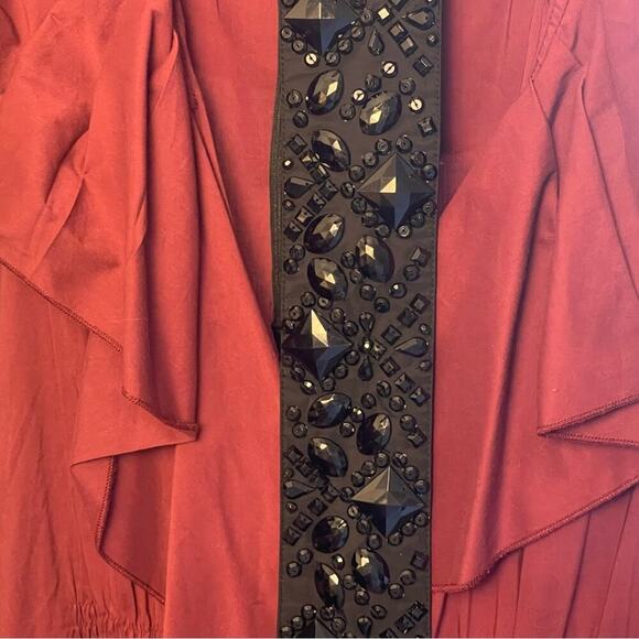 BCBGMaxAzria Deep Red Faux Wrap Dress, Special Event, Parties, Wedding Guest, S - Picture 8 of 8